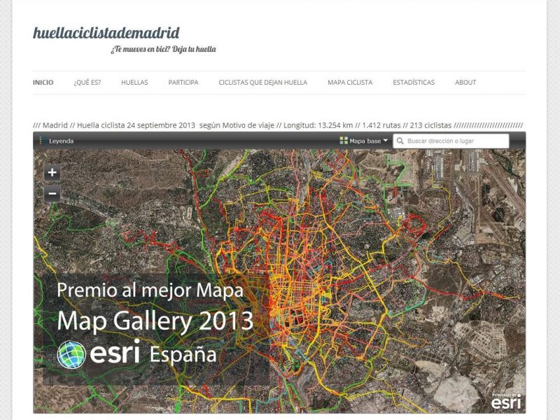¡Premio al mejor mapa en la Map Gallery de ESRI España 2013!