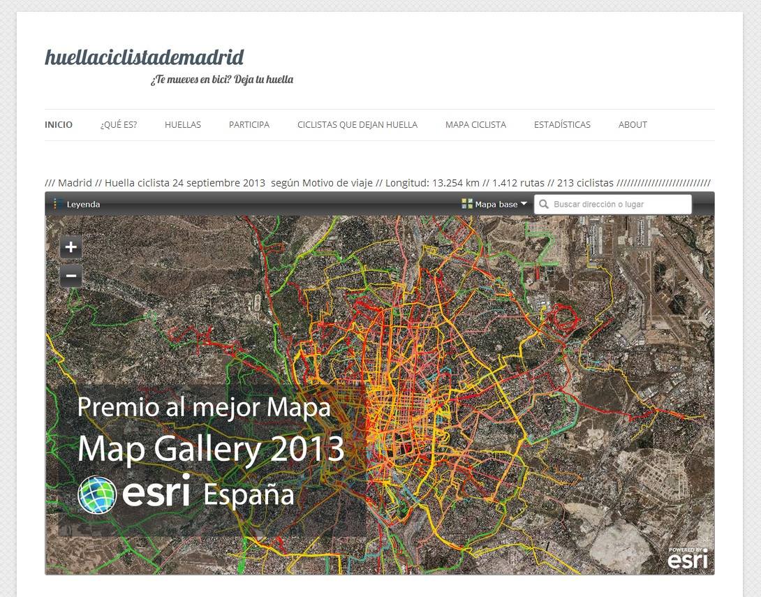 ¡Premio al mejor mapa en la Map Gallery de ESRI España 2013!